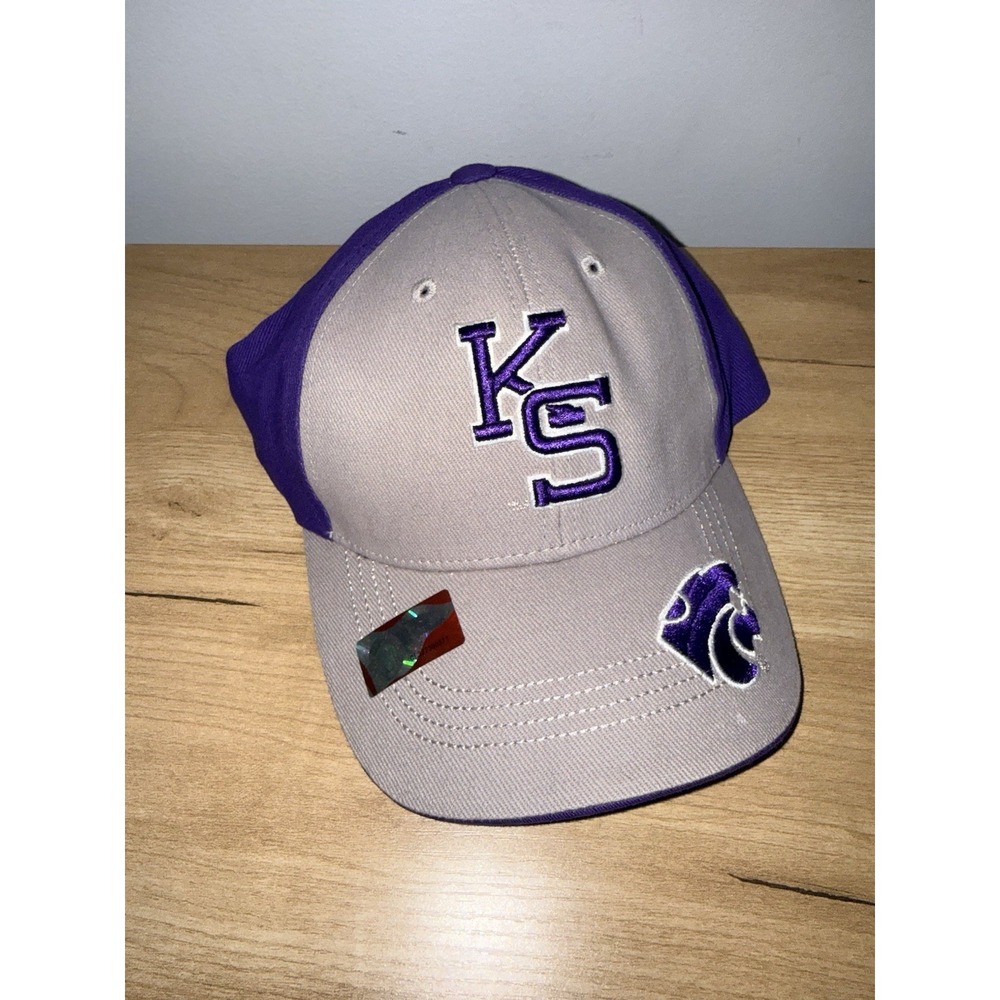 Kansas‎ State University Wildcats Hat Cap KSU NCAA Purple Gray Adjustable NEW